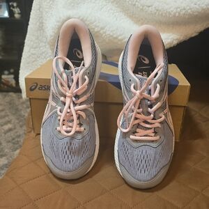 Asics Pink and Gray Athletic Sneakers